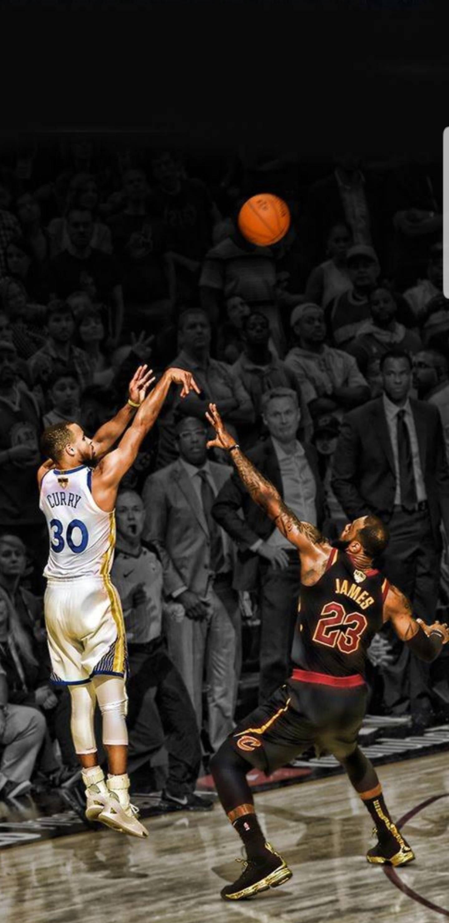 1440x2960 Download Lebron James Vs Stephen Curry Wallpaper