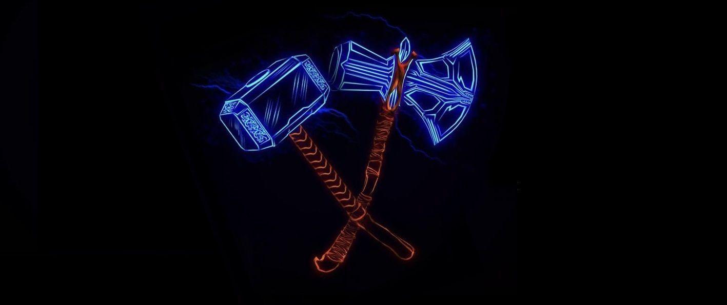 1417x595 Thor Weapon Wallpaper