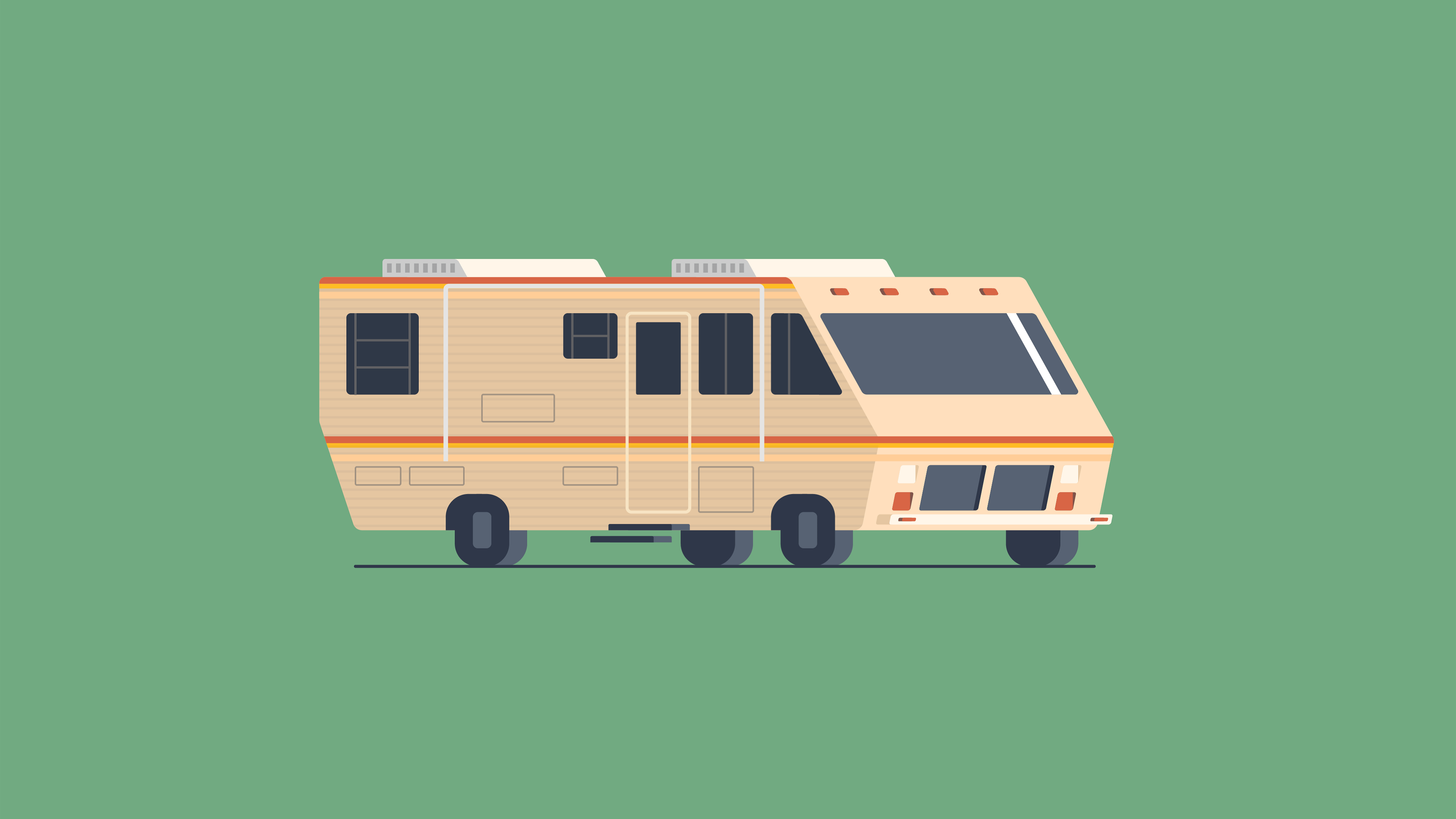 3840x2160 Minimalist Breaking Bad RV Wallpaper: 4K Fleetwood Bounder by Jalabadze 4K Wallpaper. Best 4K Wallpaper for Computers