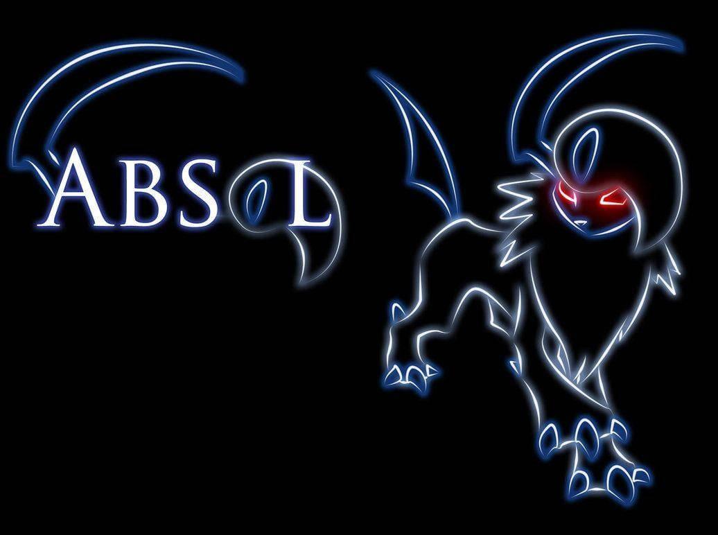 1036x772 Download Dark Neon Absol Wallpaper