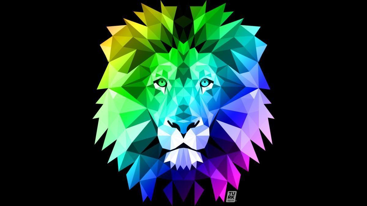 1200x675 Lion Geometric Art Wallpaper