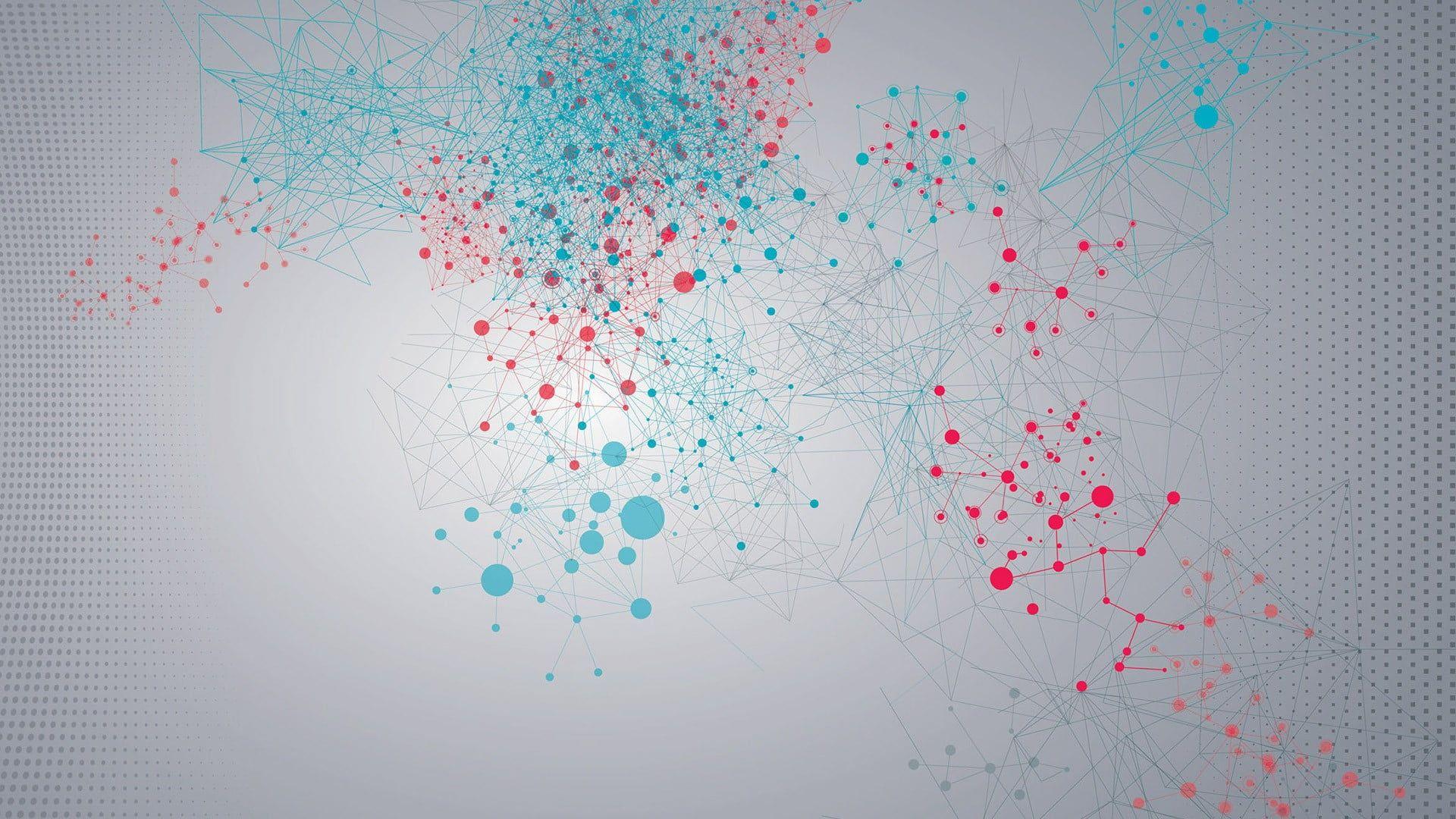 1920x1080 blue and red illustration digital art #minimalism simple background #dots #lines D #geometry #CGI #abstract #cir. Graphic wallpaper, Pix art, Abstract wallpaper