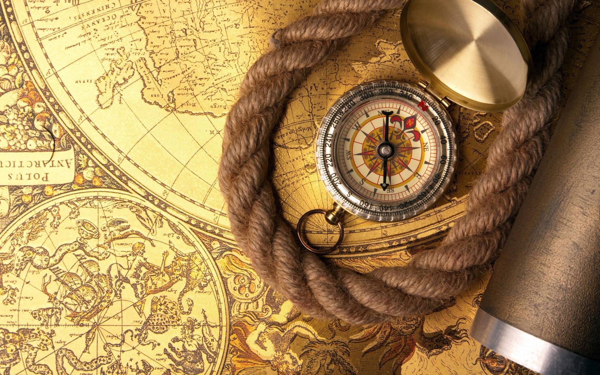 1920x1200 Download Rococo Style Vintage Compass Wallpaper