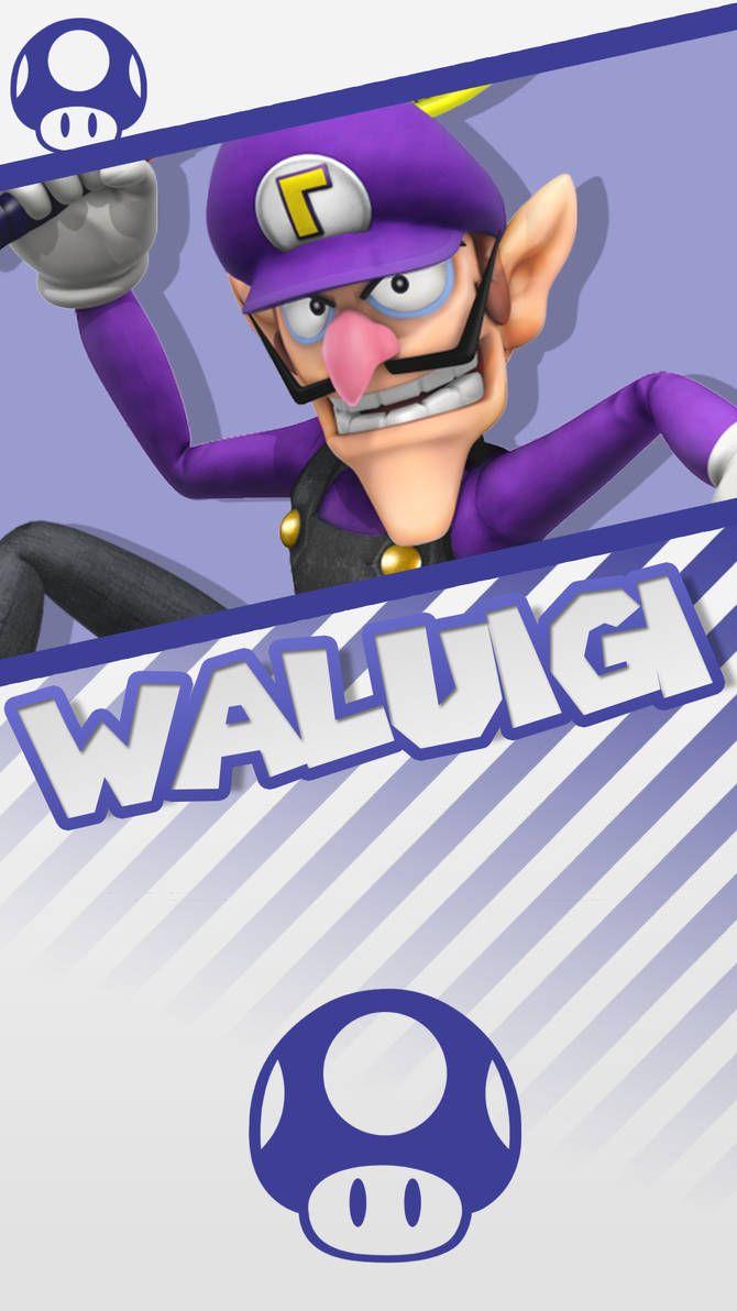 670x1192 Waluigi Super Mario Phone Wallpaper by MrThatKidAlex24. Super mario smash bros, Mario, Mario bros