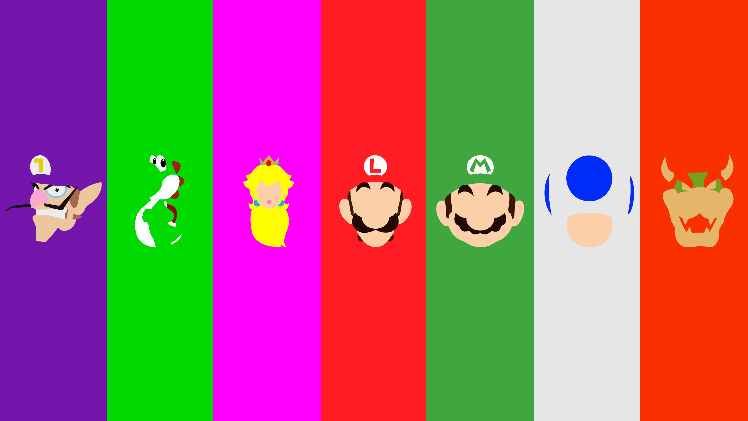 2560x1440 Wallpaper Mario, Cartoon, Wario, dr Mario, Waluigi, Background Free Image