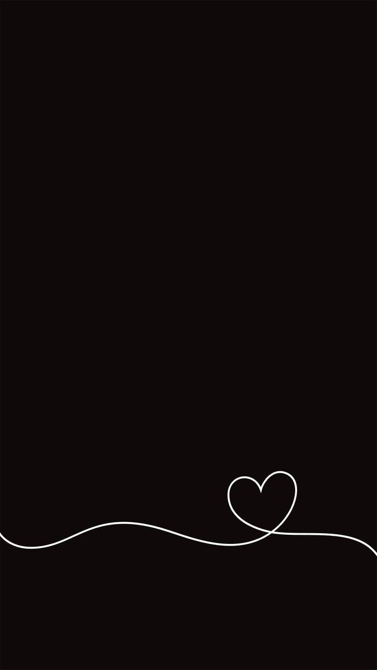 736x1308 Black Heart Aesthetic Wallpaper