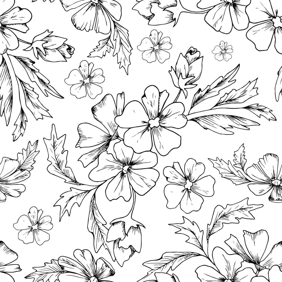 Black White Floral Wallpapers - Top Free Black White Floral Backgrounds ...
