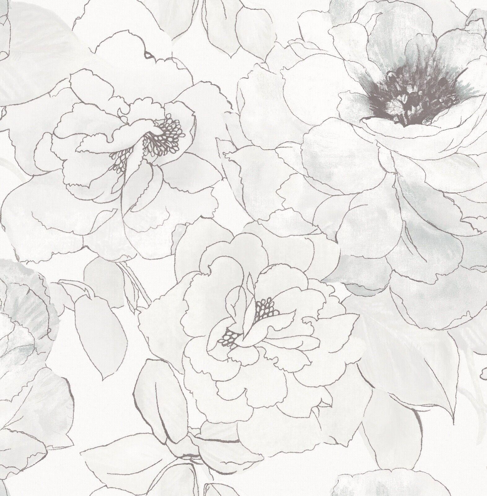 Black White Floral Wallpapers - Top Free Black White Floral Backgrounds ...