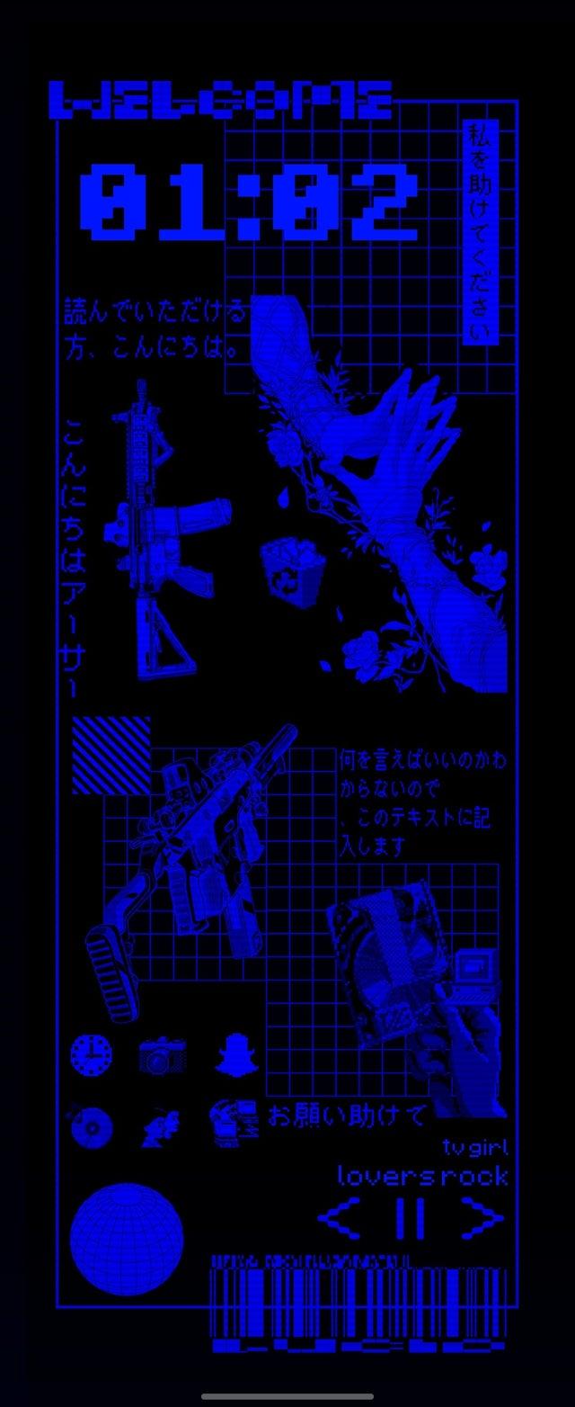 640x1564 Cybercore homescreen [KLWP]
