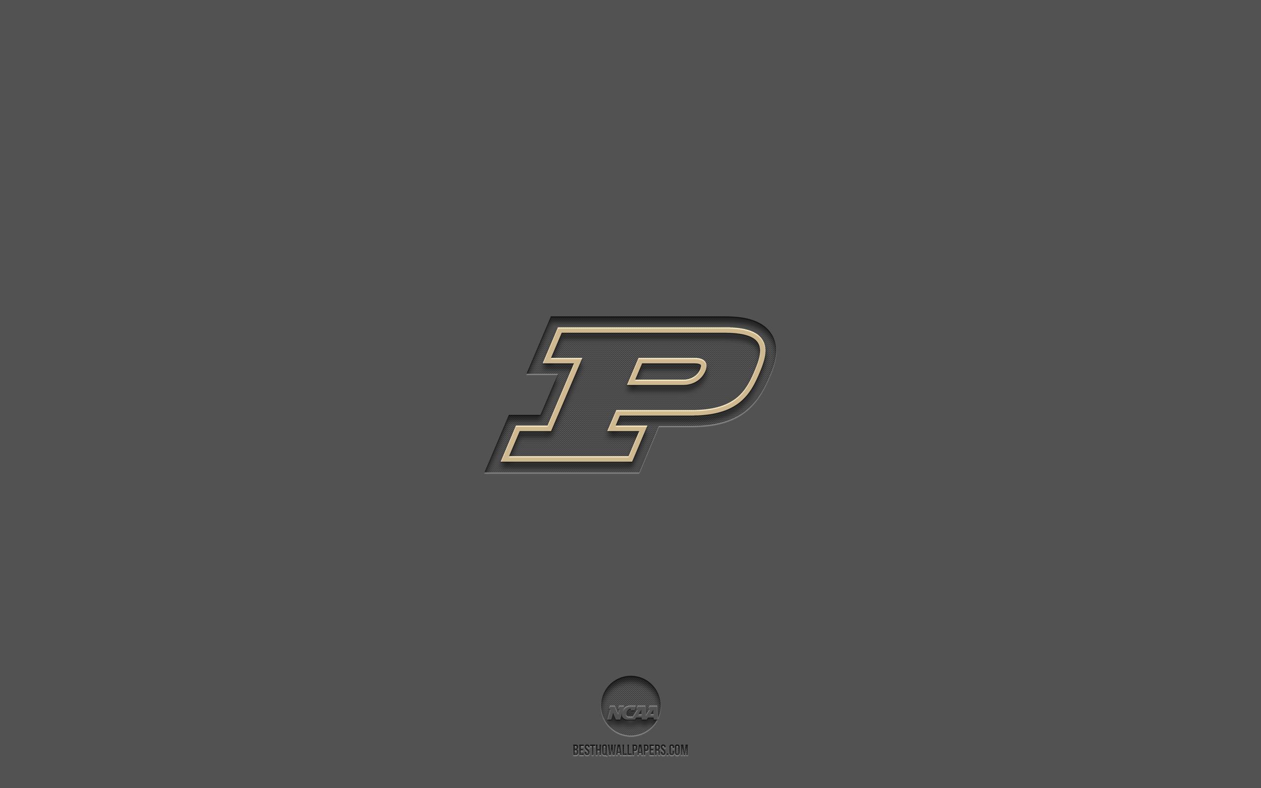 2560x1600 Download wallpaper Purdue Boilermakers, gray background, American football team, Purdue Boilermakers emblem, NCAA, Indiana, USA, American football, Purdue Boilermakers logo for desktop with resolution 2560x1600. High Quality HD picture wallpaper