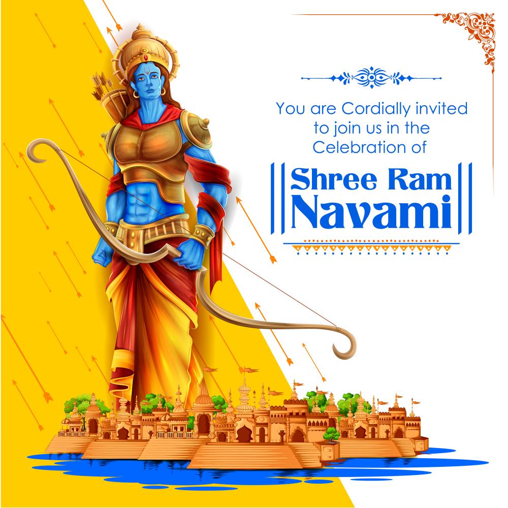 1000x1000 Happy Ram Navami 2023 HD Image And Photo Download