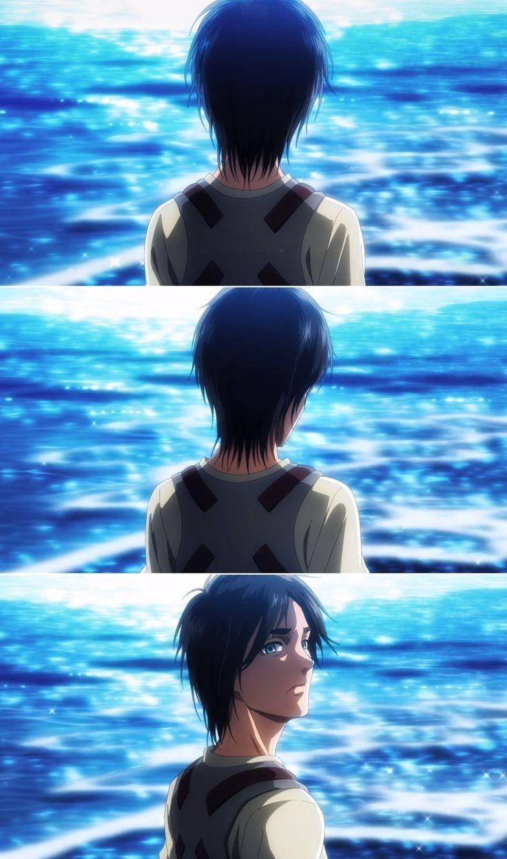 736x1245 Eren. SnK season 3 part 2. ocean. Anime, Ataque dos titãs, Animes manga