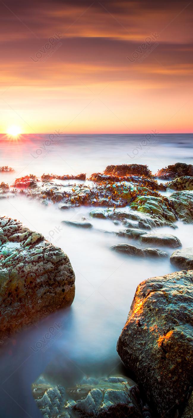 650x1407 Gambar Pemandangan Laut Wallpaper Ponsel Untuk Diunduh Gratis di Lovepik