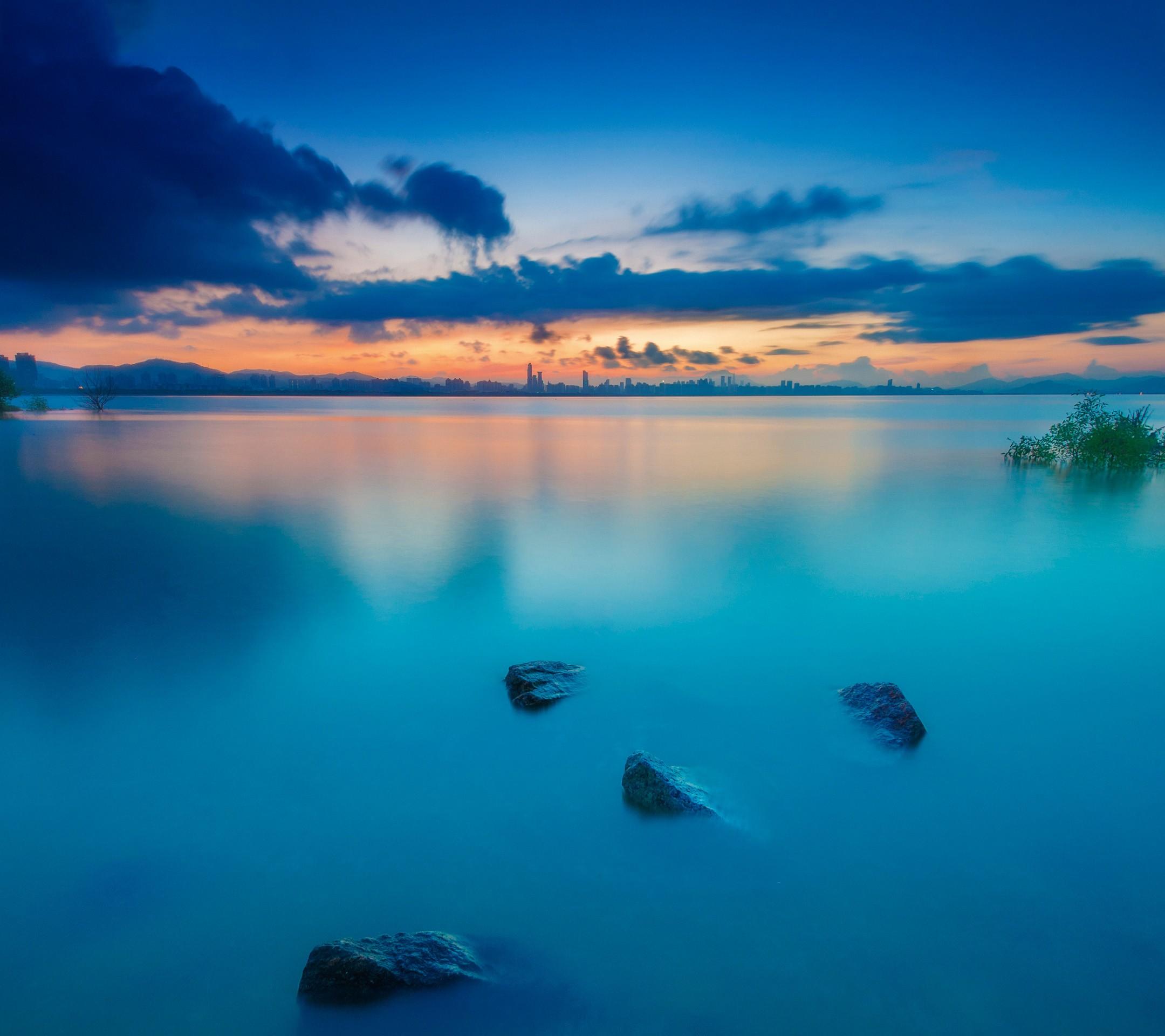 2160x1920 water, Sky, City, Blue Wallpaper HD / Desktop and Mobile Background