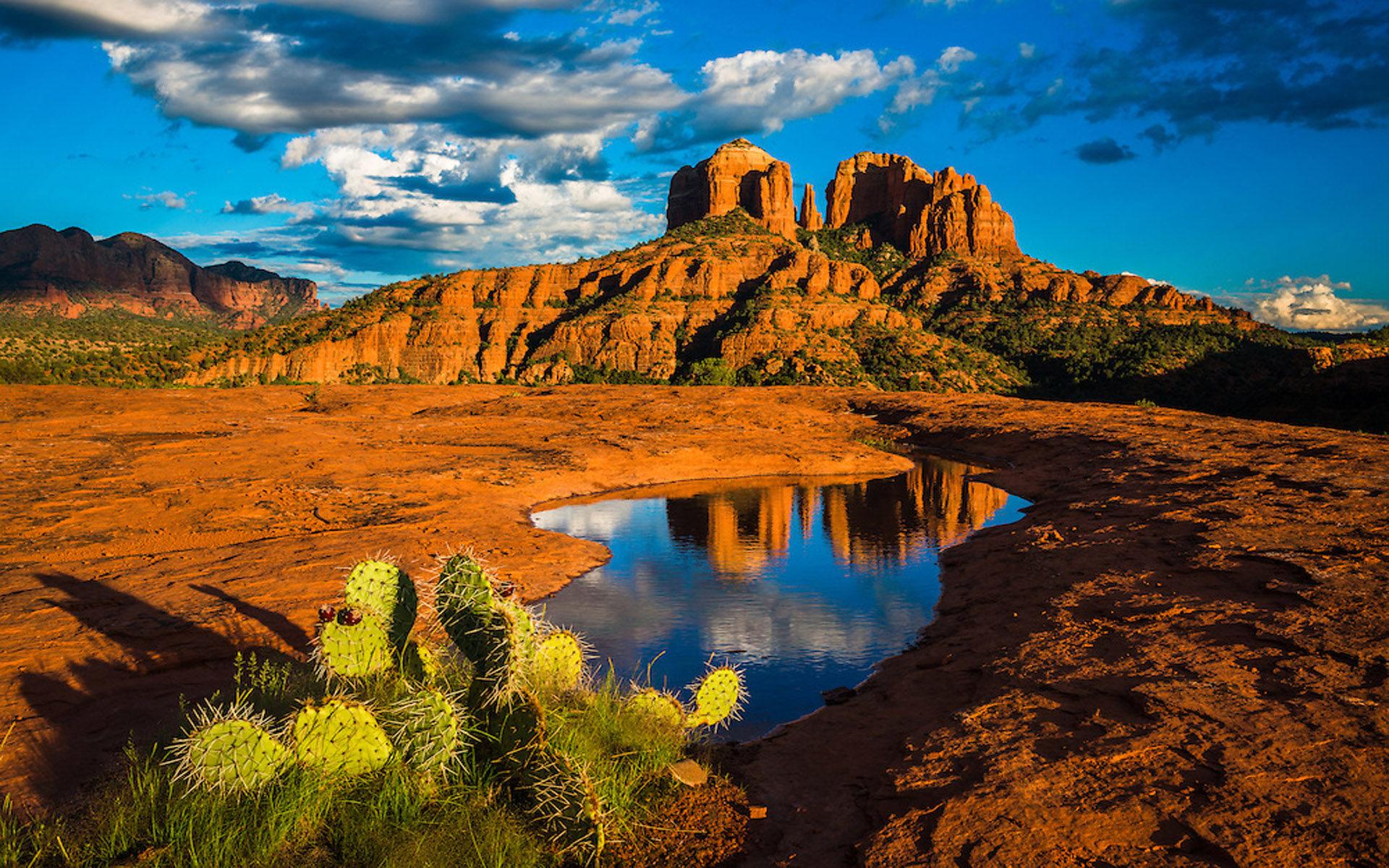 1920x1200 Landscape Nature Cathedral Rock In Sedona Arizona United States Desktop Wallpaper HD Free Download 1920x1200 :