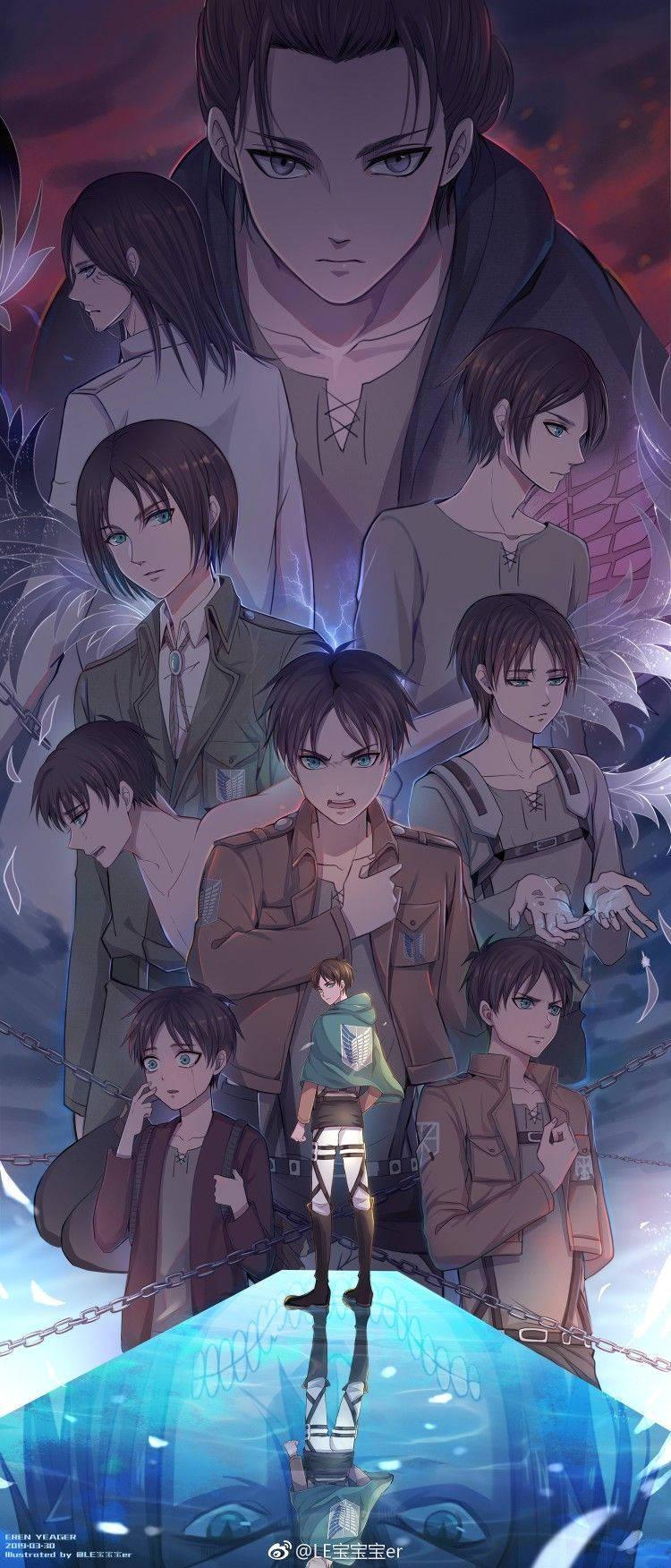 750x1752 Download Eren Season 4 Progression Wallpaper
