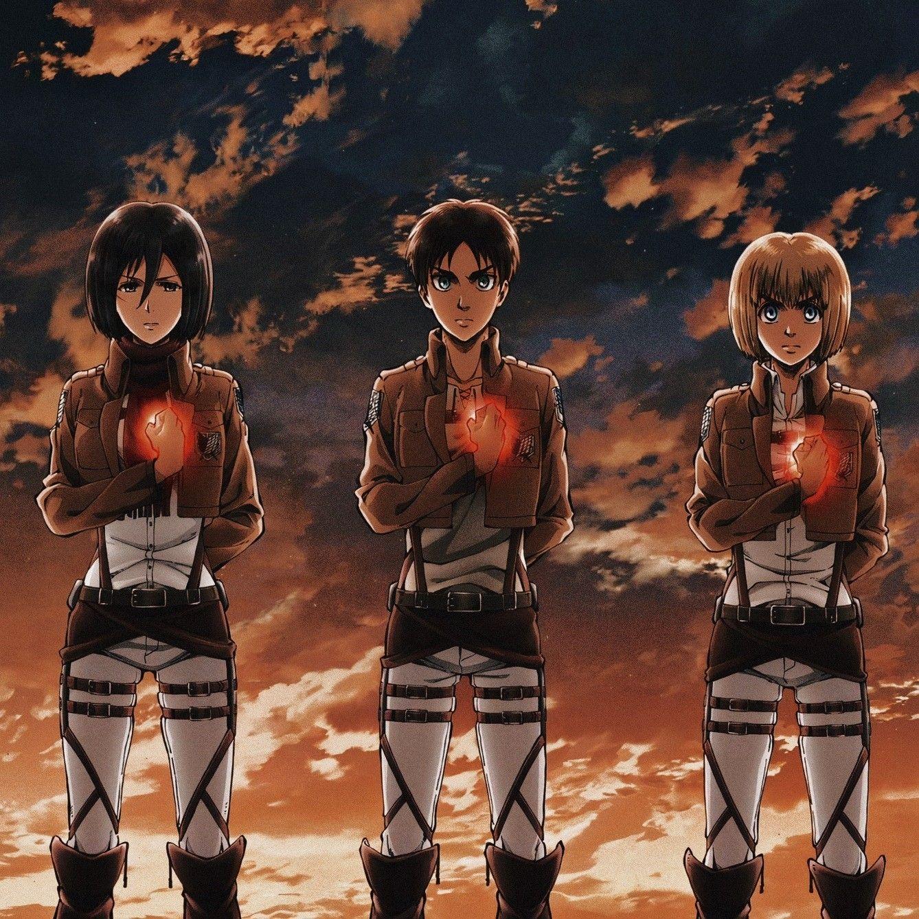 Attack On Titan Wallpaper Mikasa Eren Armin attack-on-titan-wallpaper-mikasa-eren-armin