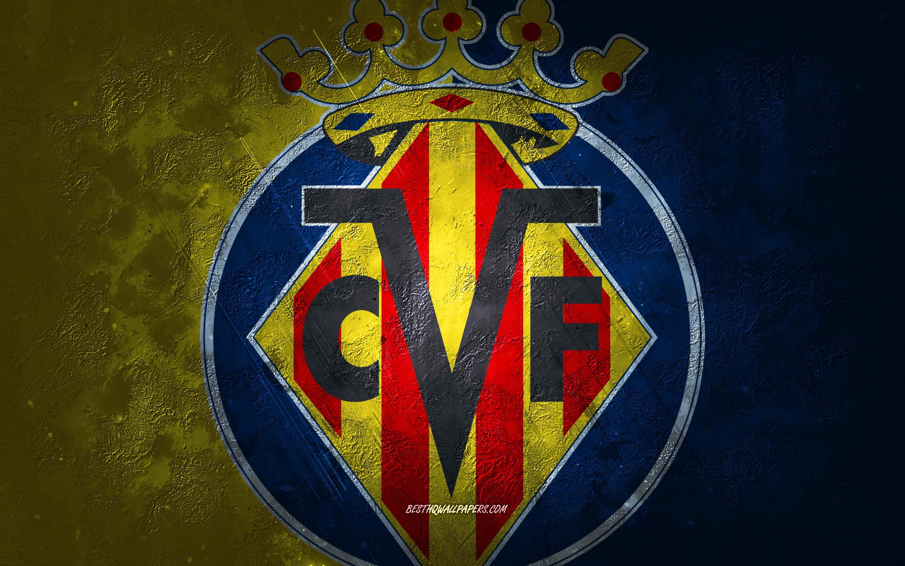 2880x1800 Download Wallpaper Villarreal CF, Spanish Football Club, Yellow Blue Stone Background, Villarreal CF Logo, Grunge Art, La Liga, Football, Spain, Villarreal CF Emblem For Desktop With Resolution 2880x1800. High Quality HD Picture Wallpaper