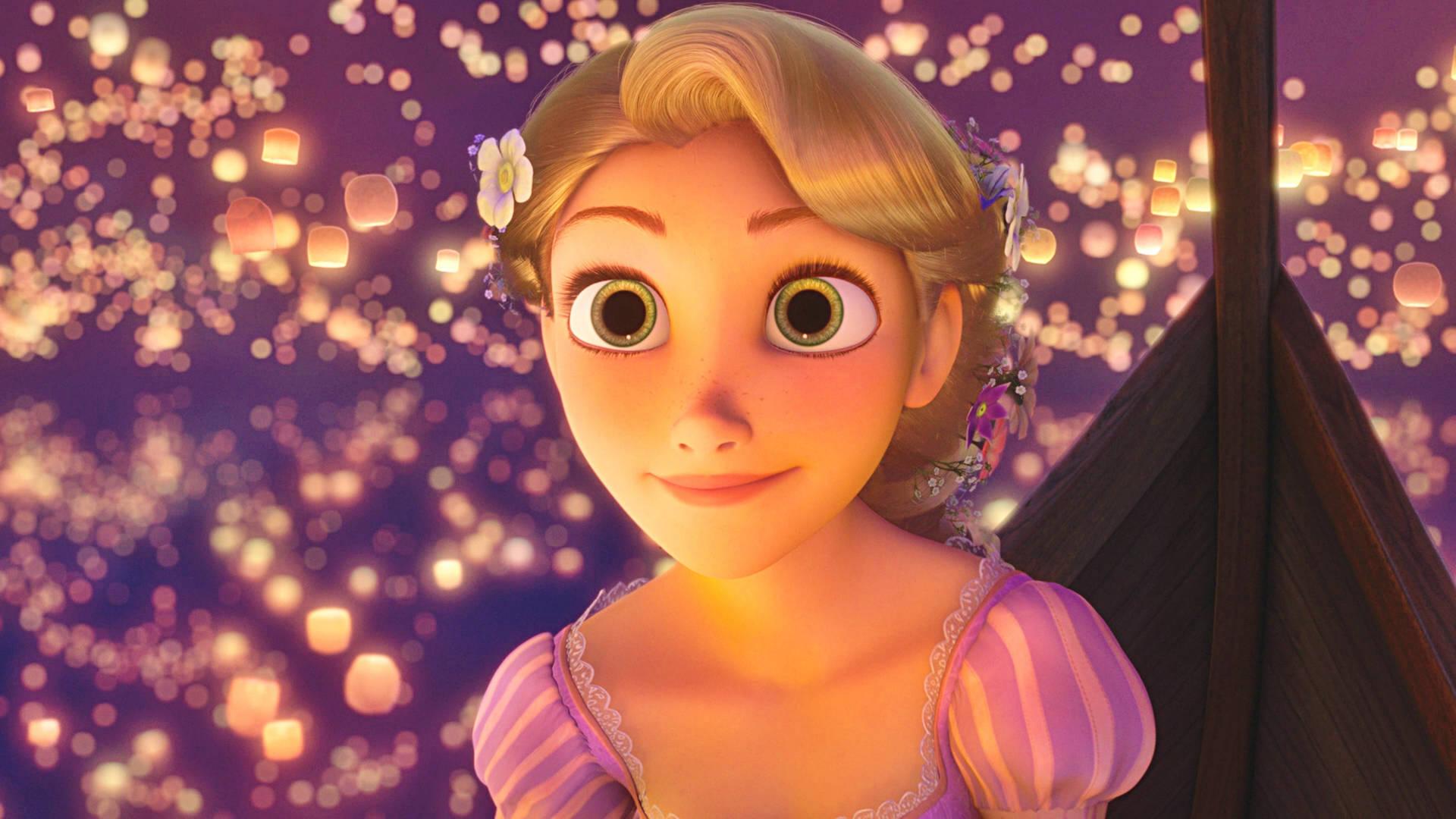 1920x1080 Download Disney Princess Rapunzel With Lanterns Wallpaper