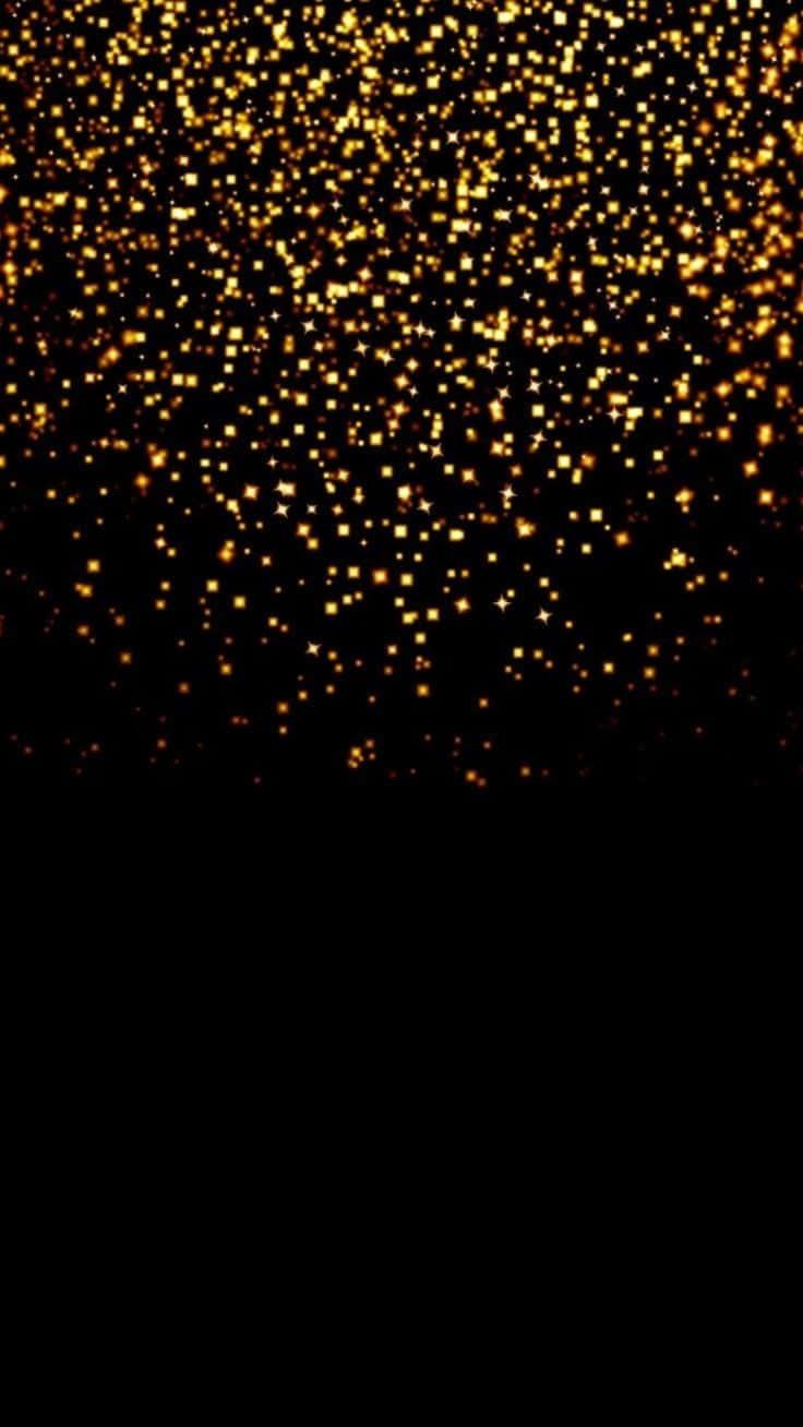736x1308 Download Grains Black And Gold Glitter Portrait Wallpaper