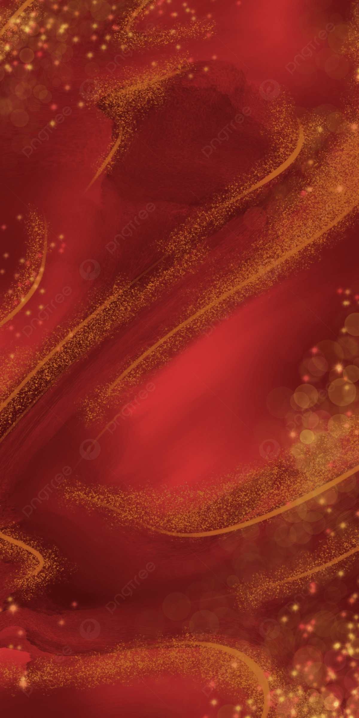 1200x2400 Marble Liquid Glitter Red Background With Golden Sparky Wallpaper Image For Free Download