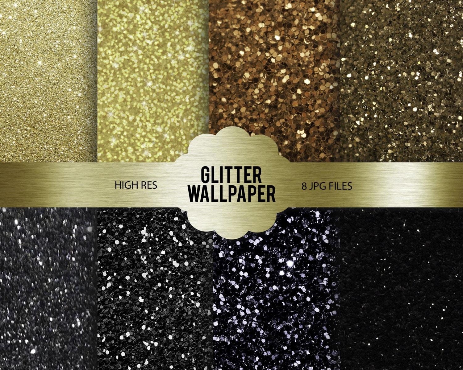 1500x1200 Digital Gold & Black Glitter Wallpaper Glitter Wallpaper