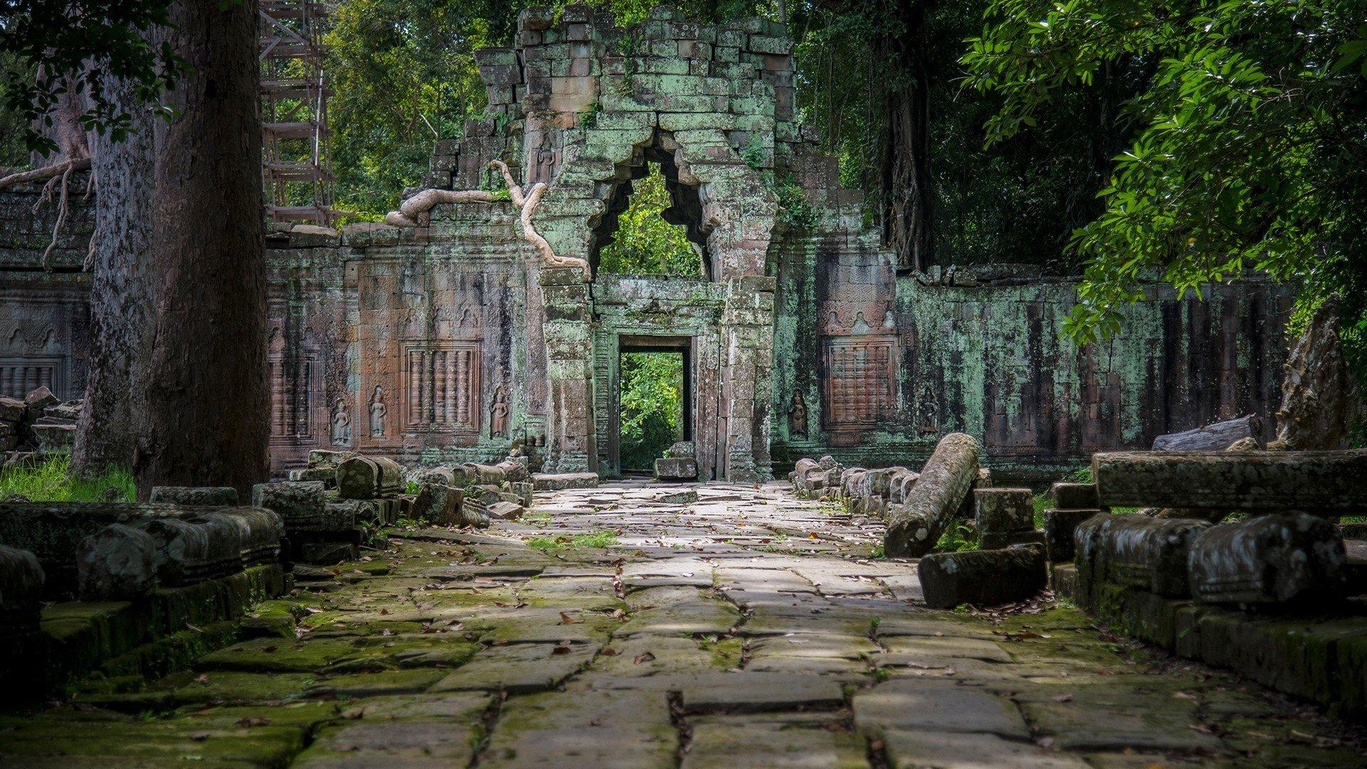 1920x1080 Free download Old Temple in Cambodia HD Wallpaper Background Image 1920x1080 [1920x1080] for your Desktop, Mobile & Tablet. Explore Temple Wallpaper. Old Golden Temple Wallpaper, Temple Jax Wallpaper, Golden