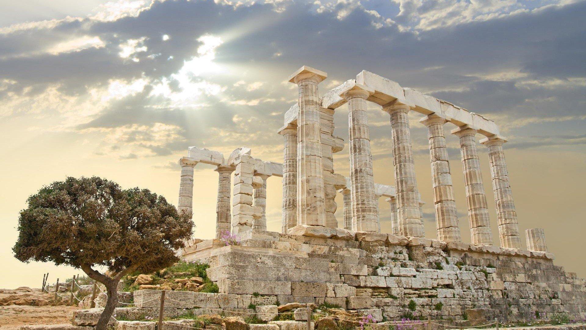 1920x1080 1920x1080 greece temple of poseidon temple of zeus ancient athens ruin pillar stone sun rays wallpaper JPG 439 kB Gallery HD Wallpaper