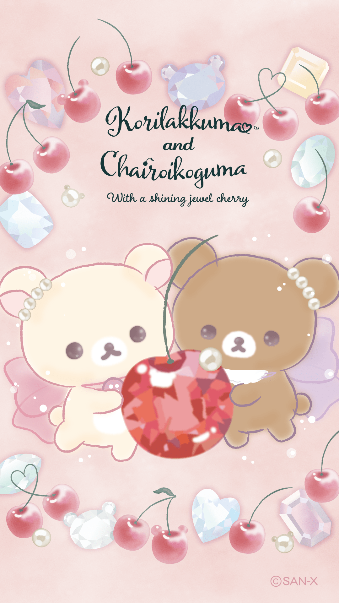 1080x1920 New korilakkuma and chairoikoguma shining jewel cherry phone wallpaper