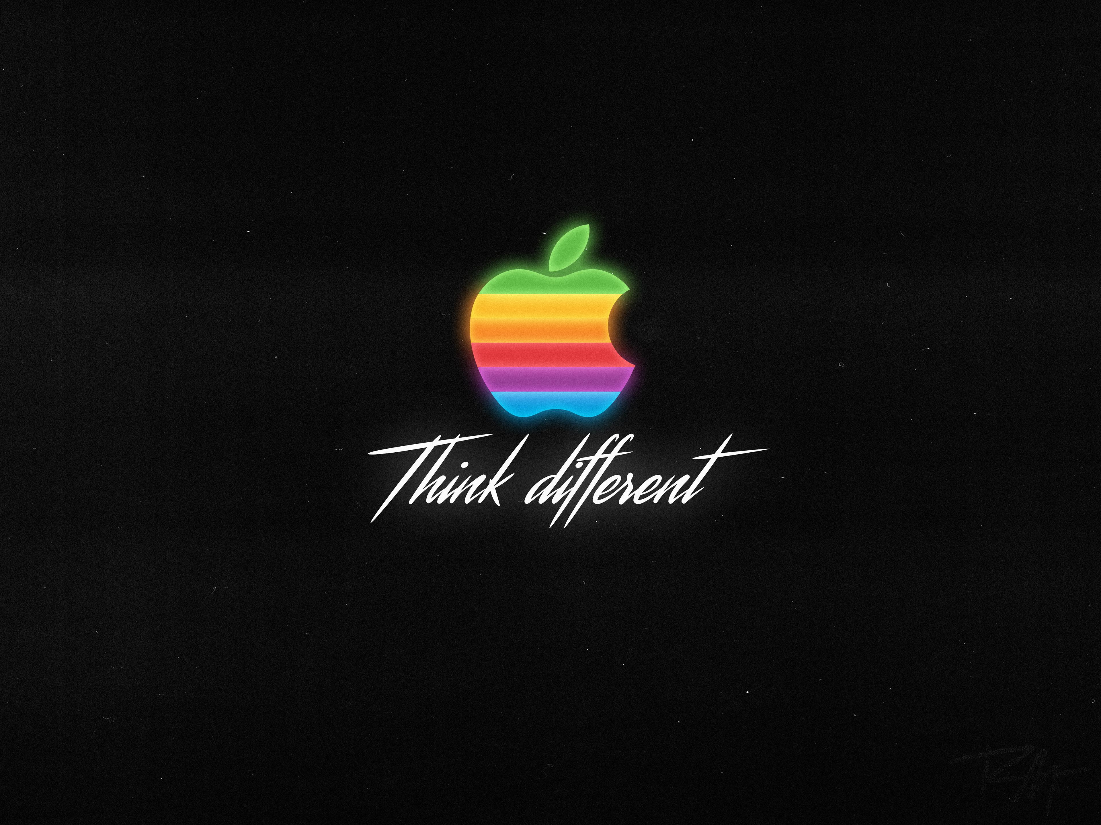 3840x2880 Apple logo Wallpaper 4K, Colorful, Technology