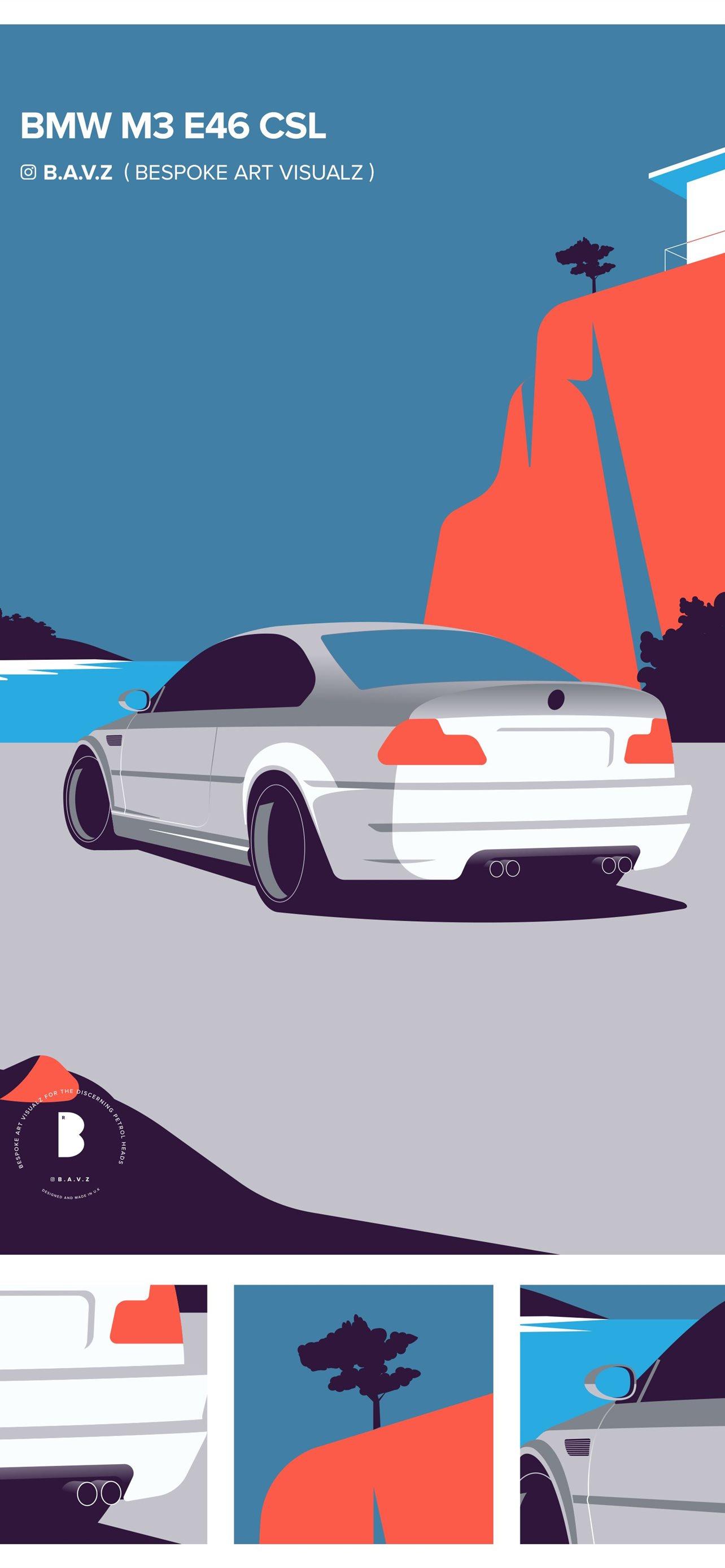 1284x2778 bmw e46 m3 gtr iPhone Wallpaper Free Download