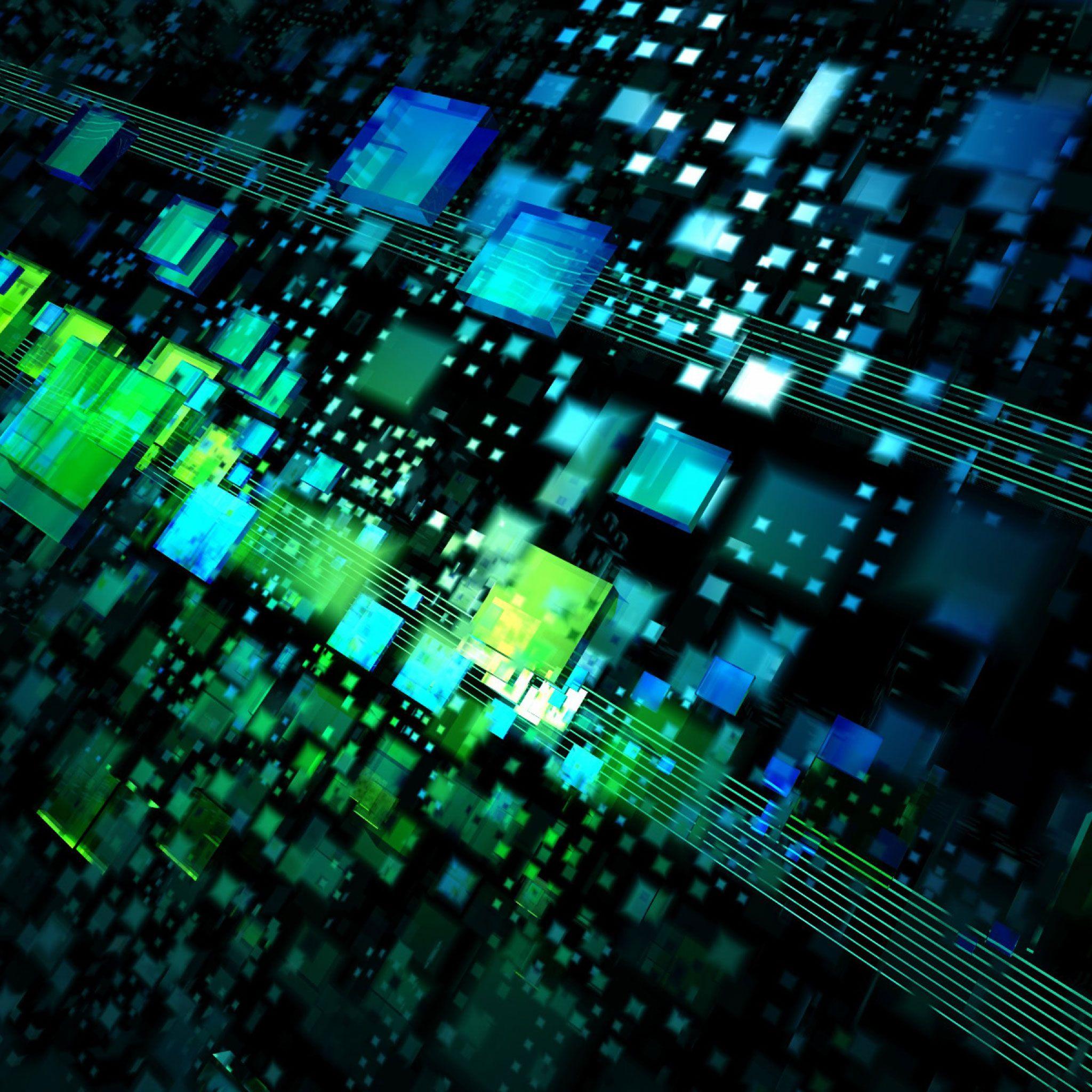 2048x2048 Green Technology Wallpaper