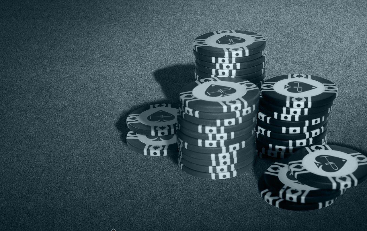 1280x804 Black Poker Chip Wallpaper
