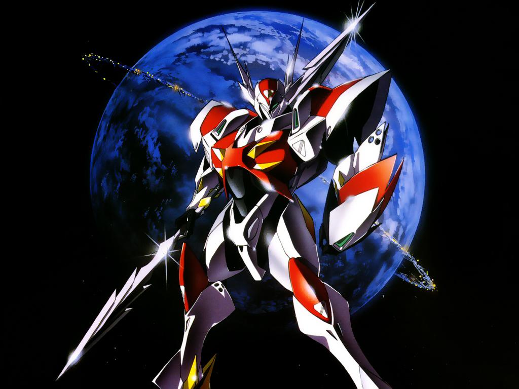 1024x768 Uchuu no Kishi Tekkaman Blade Anime Image Board