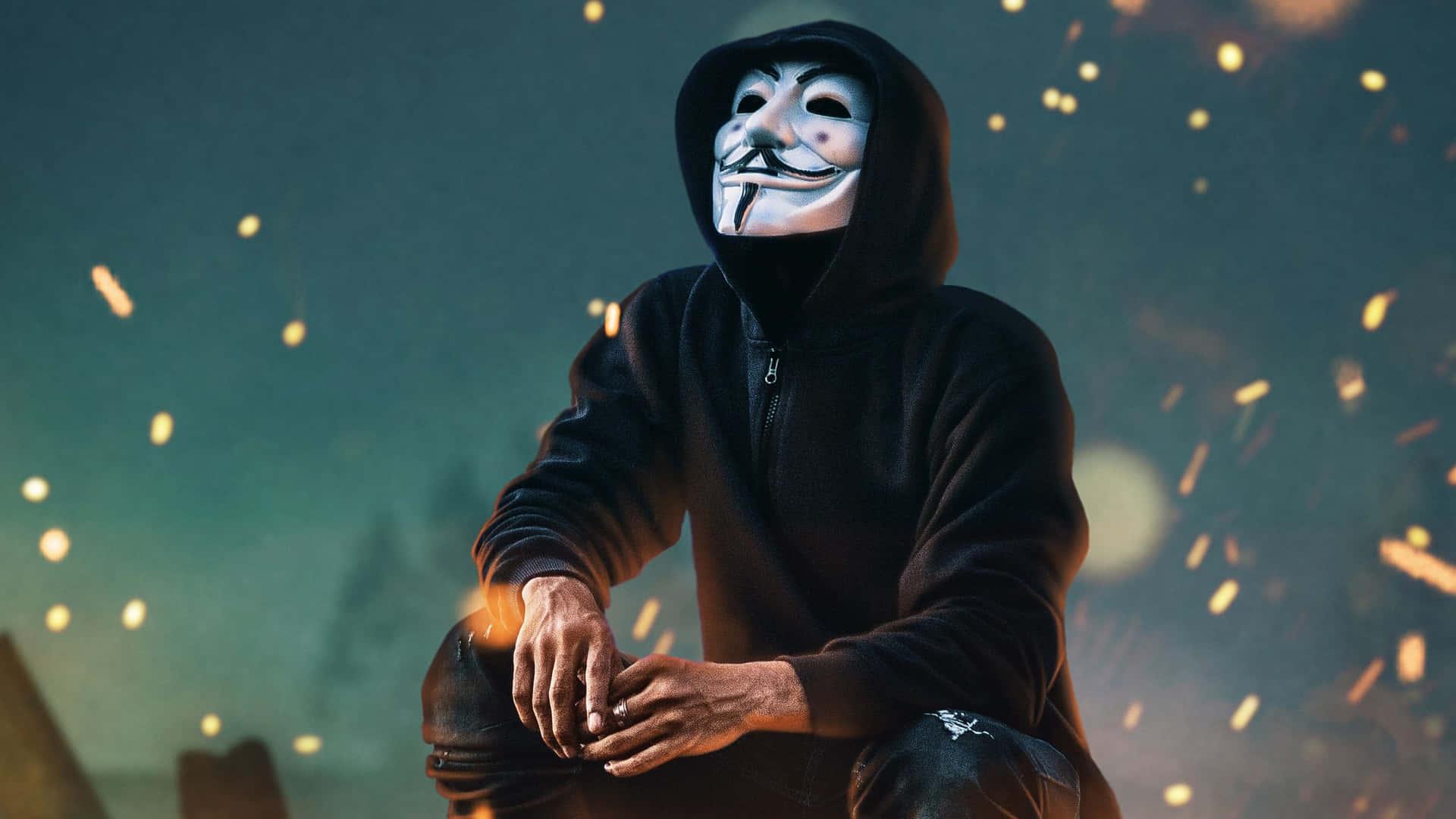 1920x1080 Download 4k Mask Anonymous Joker Man Wallpaper