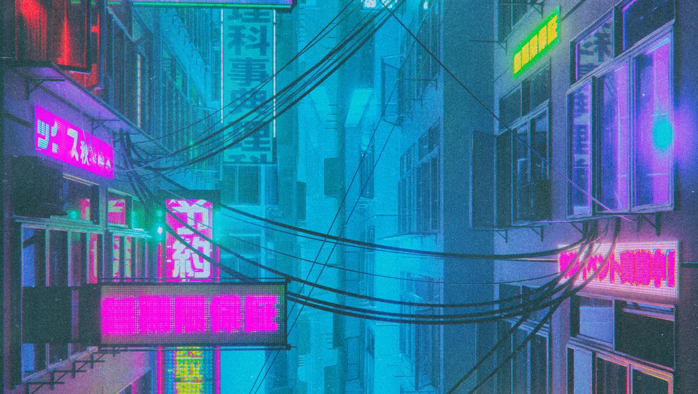 1360x768 90s Buildings Light Laptop HD HD 4k Wallpaper, Image, Background, Photo and Picture