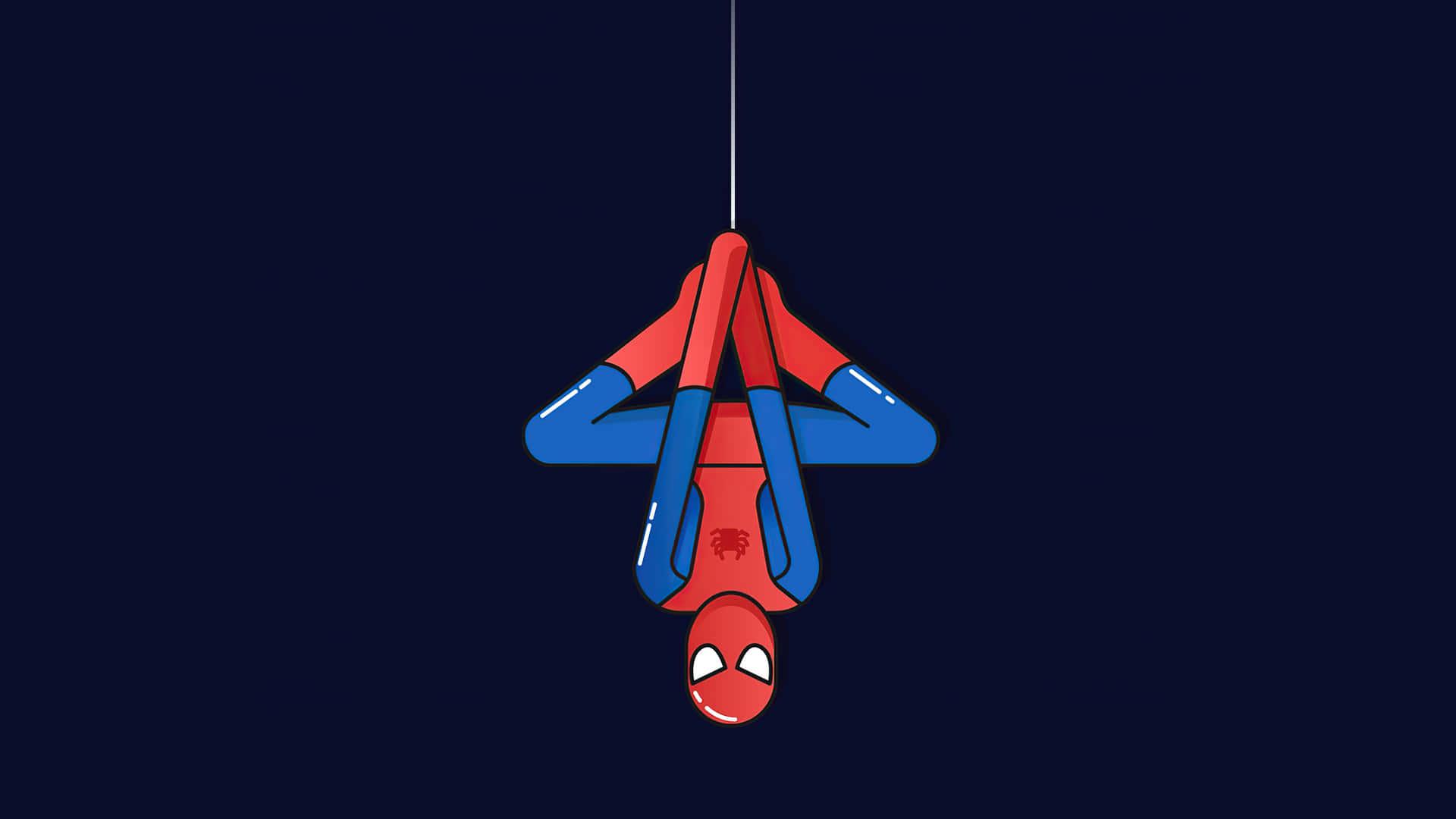 1920x1080 Download 1920 X 1080 Minimalist Spider Man Upside Down Wallpaper