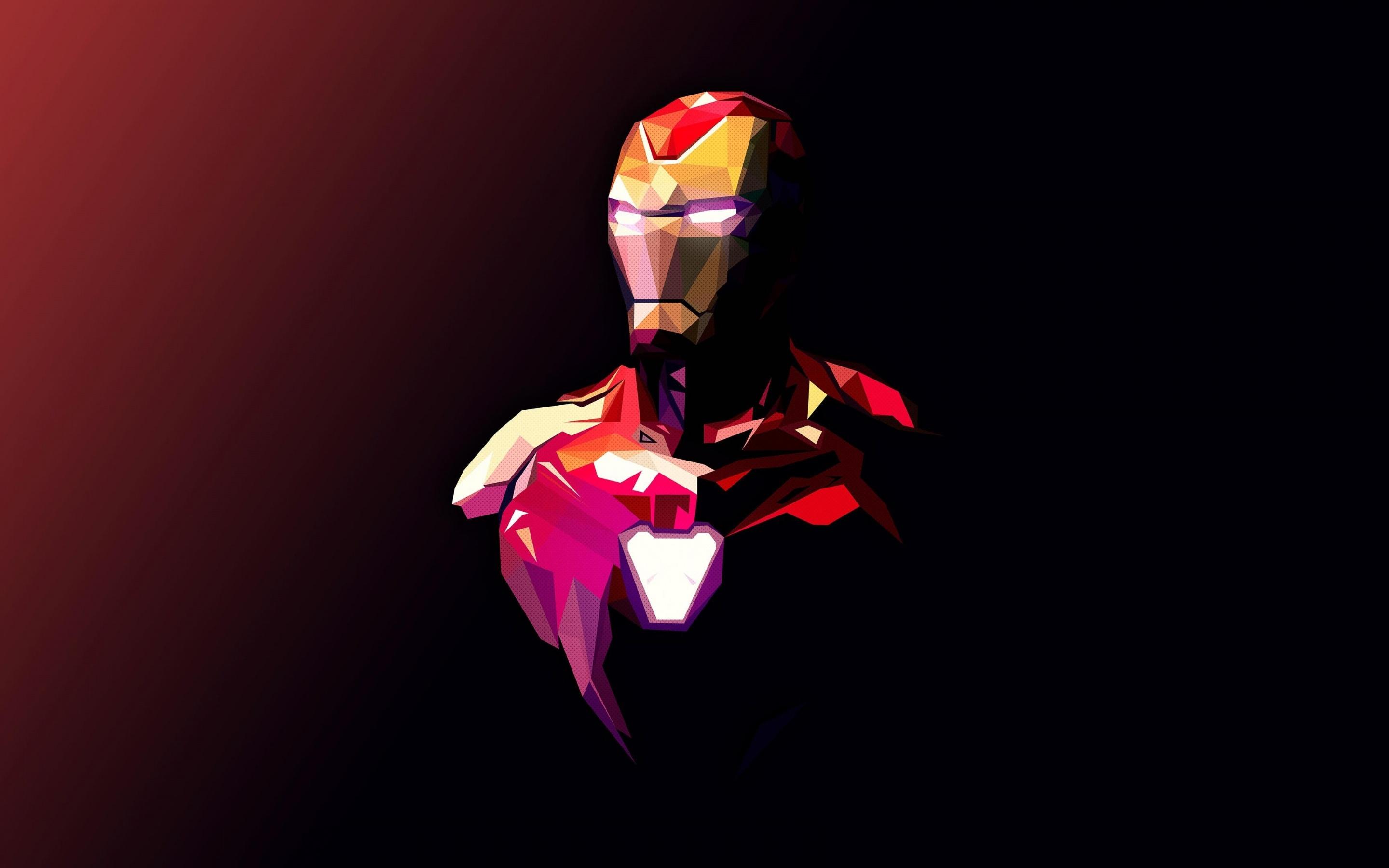 2880x1800 Iron Man Wallpaper 4K, Minimal art, Polygonal, Graphics CGI