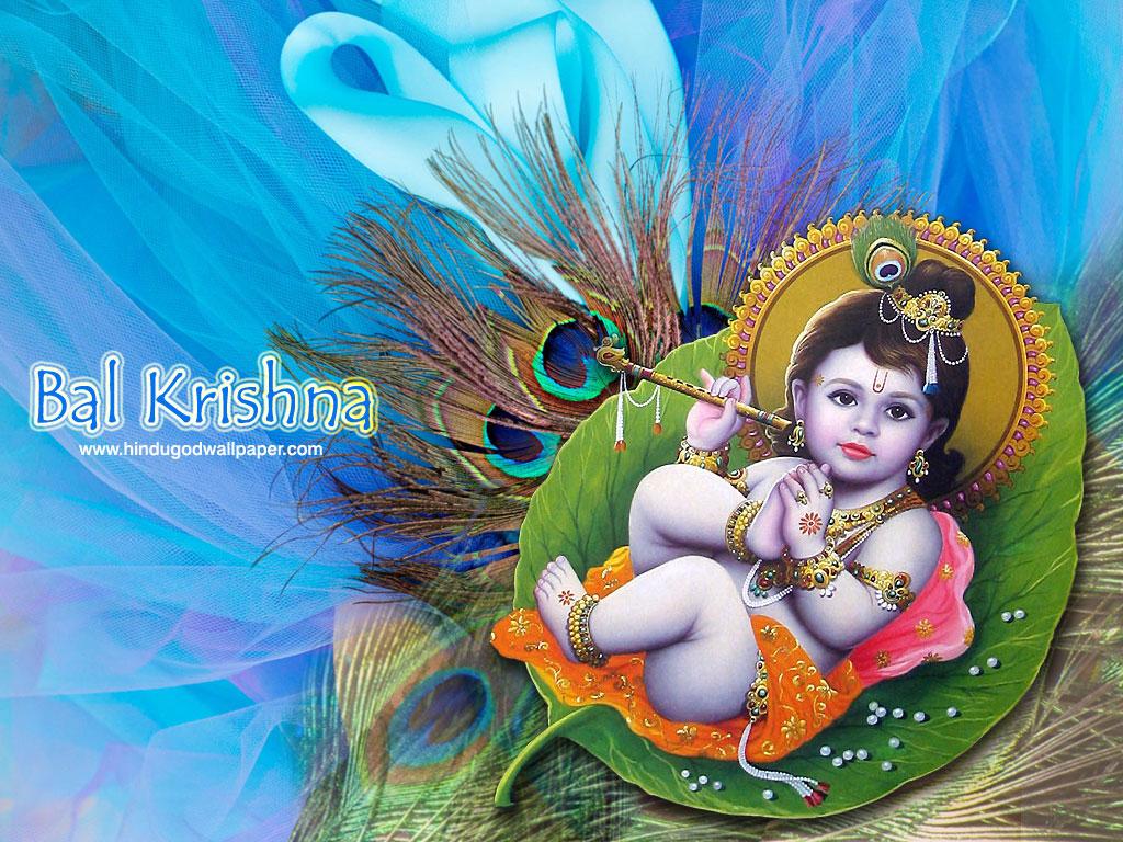 1024x768 Beautiful Lord Krishna Childhood Wallpaper Download