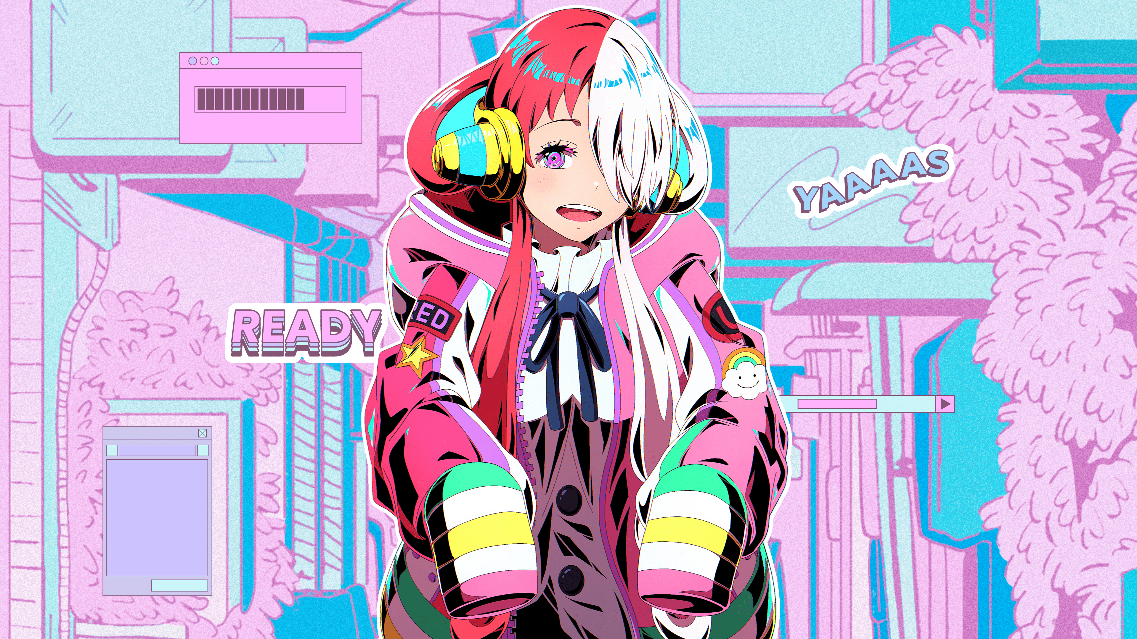 3840x2160 Uta One Piece Smiling Anime Girls Two Tone Hair Hair Over One Eye One Piece Colorful Wallpaper:3840x2160
