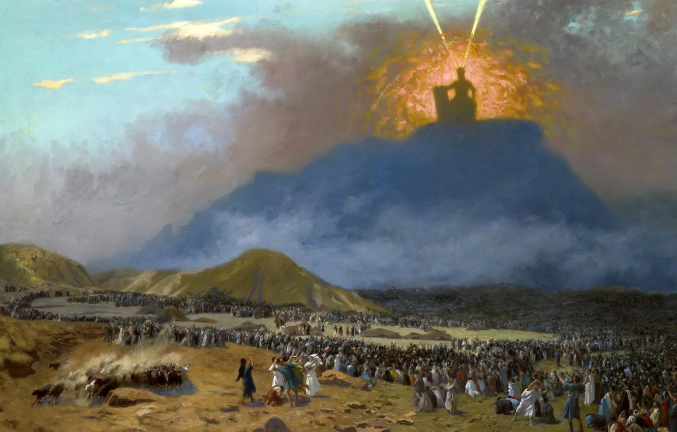 1332x850 Wallpaper Picture, Religion, Mythology, Jean Leon Gerome, Moses On Mount Sinai Image For Desktop, Section живопись