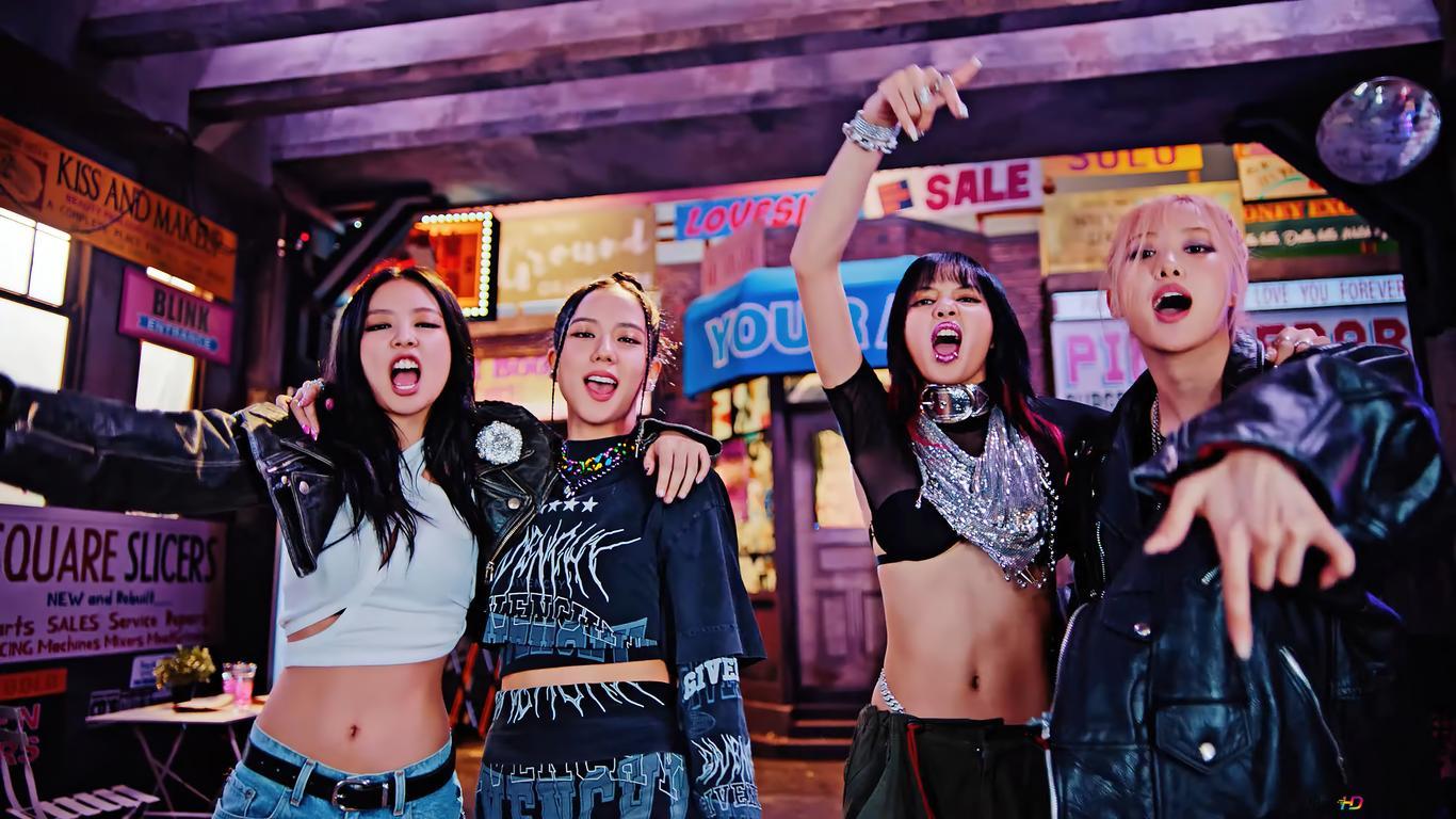 1366x768 BlackPink Members. 'Shut Down' MV (Album Pink) Photohoot 4K wallpaper download
