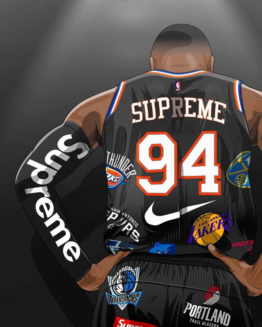 1080x1350 Download Nba iPhone Supreme Nike Jersey Wallpaper