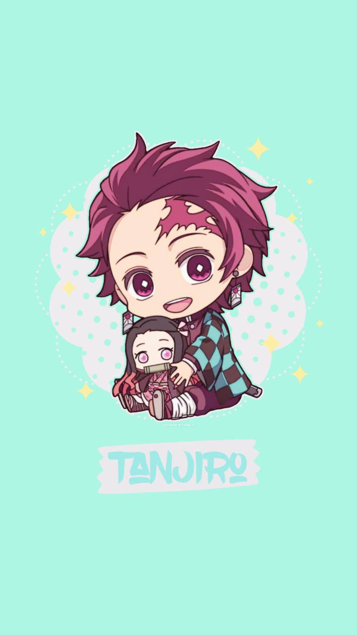 720x1280 Download Demon Slayer Chibi Tanjiro And Nezuko Wallpaper
