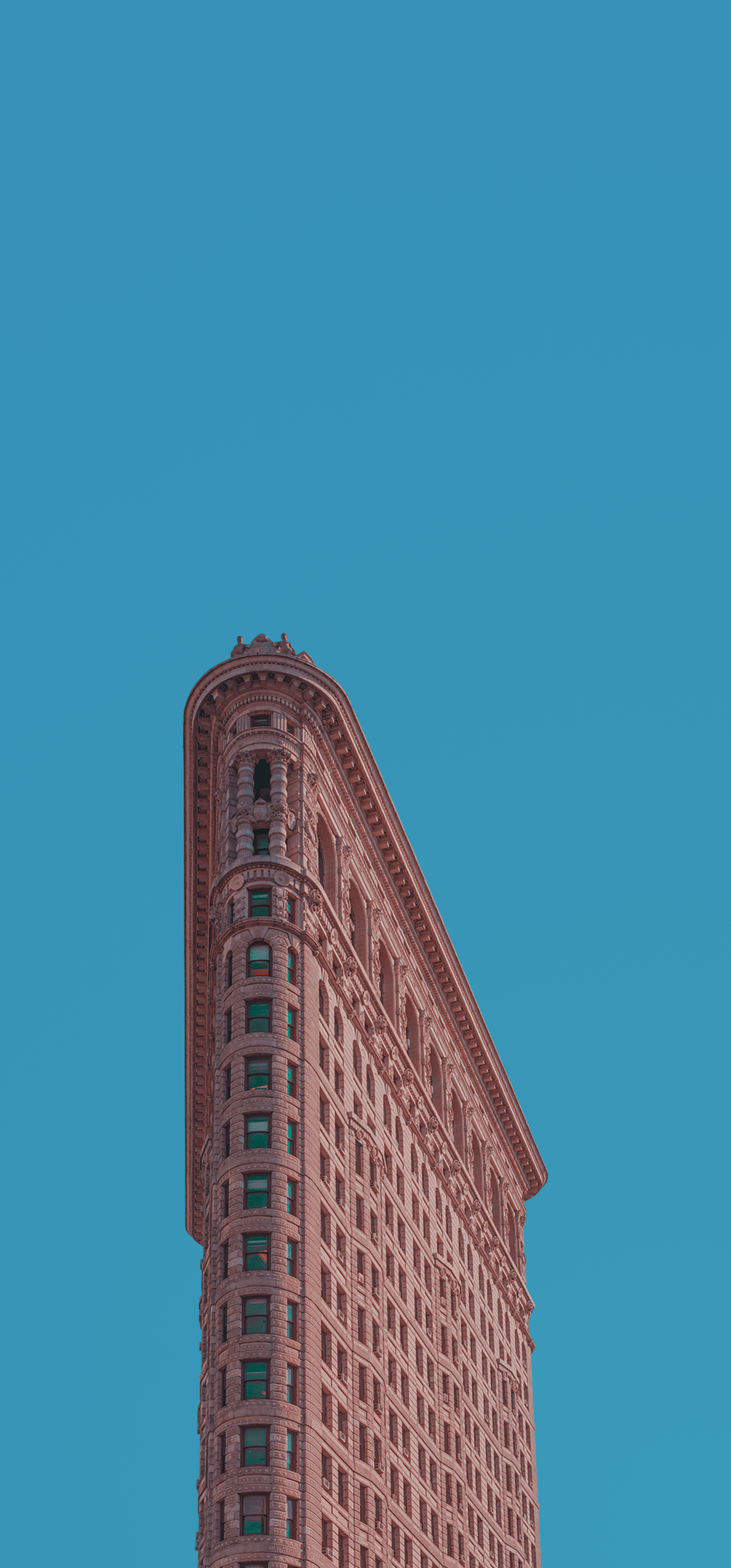 1440x3088 Flatiron Building Minimalism Architecture Building New York City Manhattan Clear Sky Wallpaper:1440x3088
