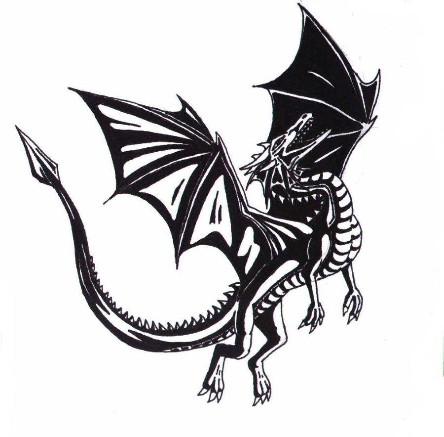 900x884 Black And White Dragon Drawing. Image, Wallpaper