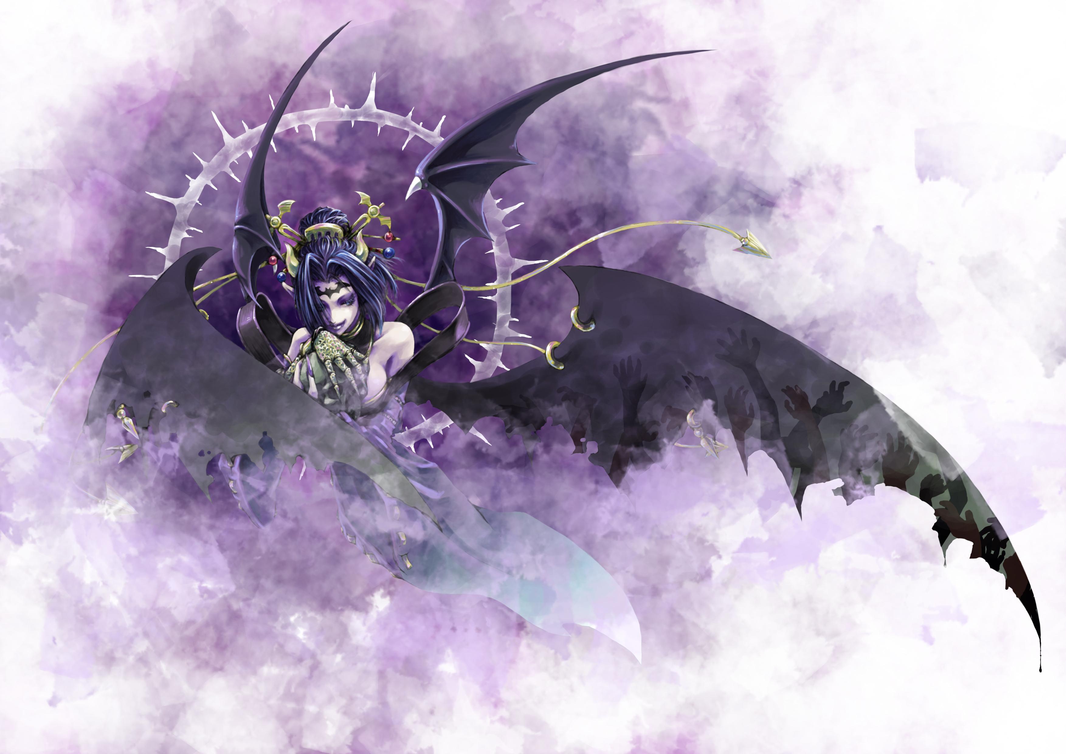 3507x2480 digimon, Lilithmon, Dark, Horror, Fantasy, Angels, Demons, Wings, Art, Vector Wallpaper HD / Desktop and Mobile Background