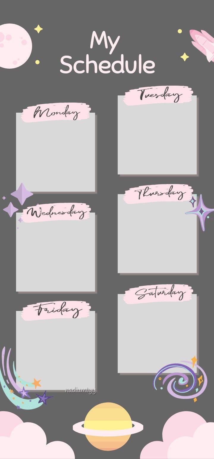 720x1544 Class Schedule Wallpaper