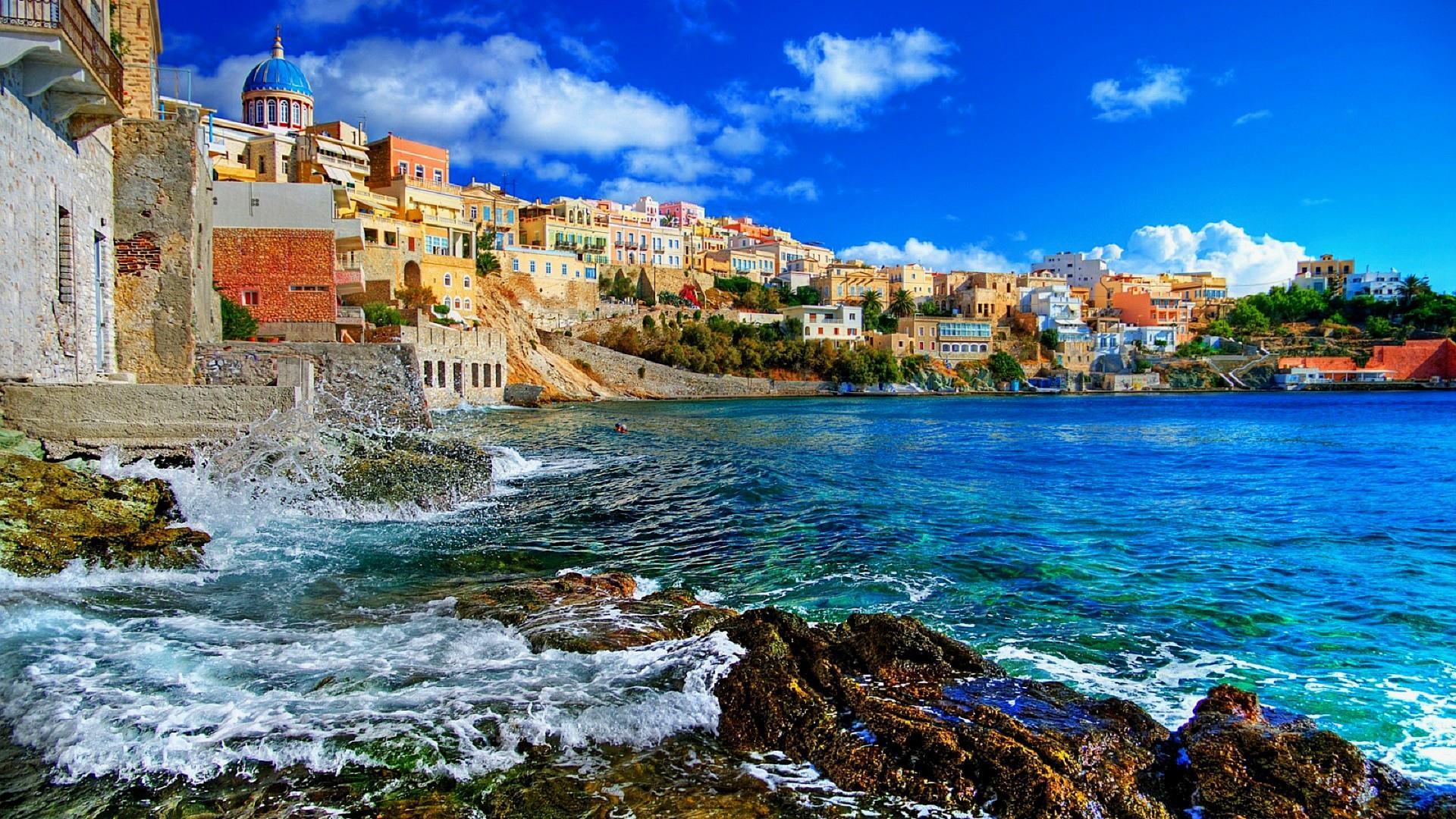 1920x1080 Syros, Hình nền Hy Lạp.  Wallpaper Studio 10. Hàng chục nghìn HD