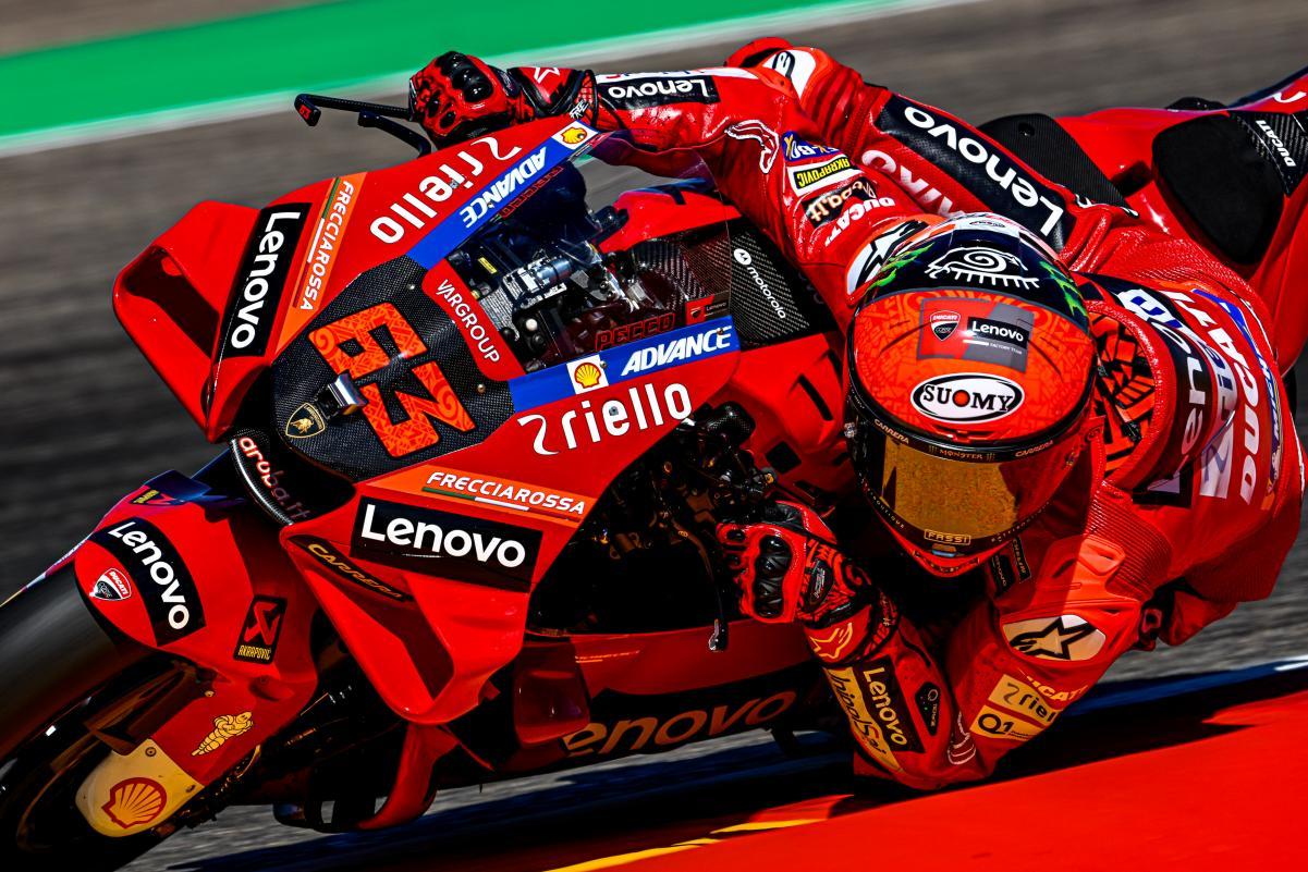 1201x801 Bagnaia beats Miller to Aragon MotoGP pole